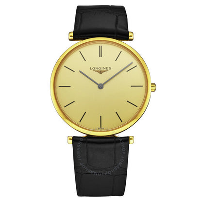 ساعة لونجين لا غراندي كوارتز ذهبية للنساء