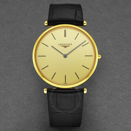 ساعة لونجين لا غراندي كوارتز ذهبية للنساء