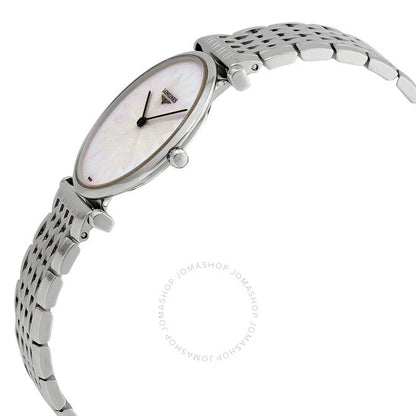 ساعة لونجين لا غراندي كوارتز بمينا بيضاء للسيدات