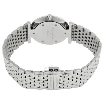 ساعة لونجين لا غراندي كوارتز بمينا بيضاء للسيدات