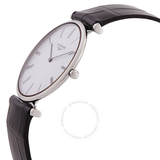 ساعة لونجين لا غراندي كوارتز بمينا بيضاء للسيدات