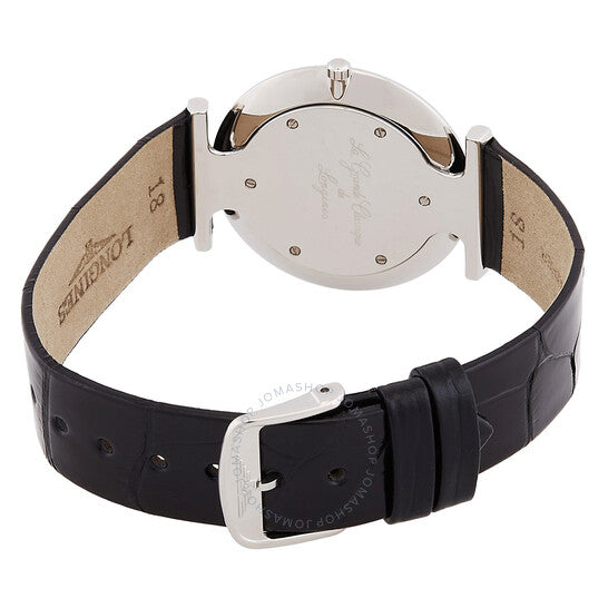 ساعة لونجين لا غراندي كوارتز بمينا بيضاء للسيدات