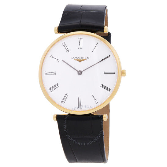 ساعة لونجين لا غراندي كوارتز بمينا بيضاء للسيدات