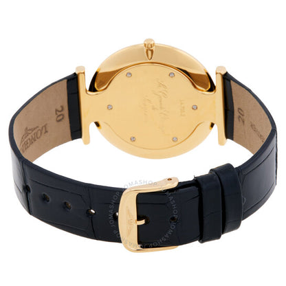 ساعة لونجين لا غراندي كوارتز بمينا بيضاء للسيدات