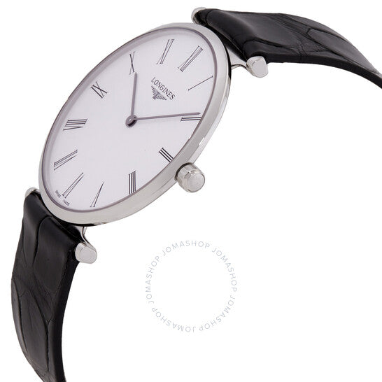 ساعة لونجين لا غراندي كوارتز بمينا بيضاء للسيدات