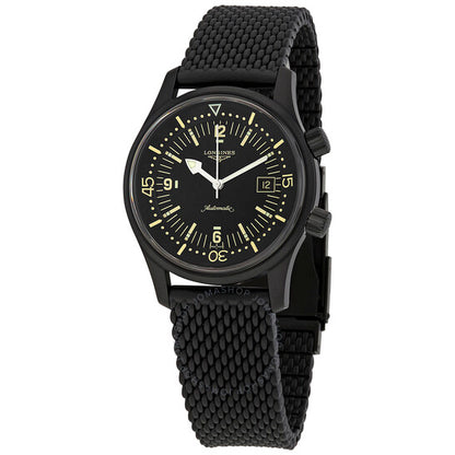 ساعة لونجين ليجند دايفر أوتوماتيكية للرجال بمينا أسود