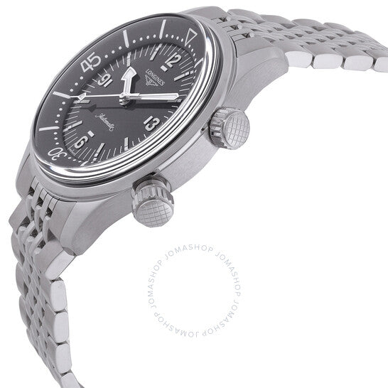 ساعة لونجين ليجند دايفر أوتوماتيكية للرجال بمينا رمادي