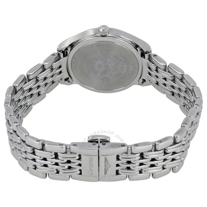 لونجين، ساعة لير النسائية بمينا أبيض من الفولاذ