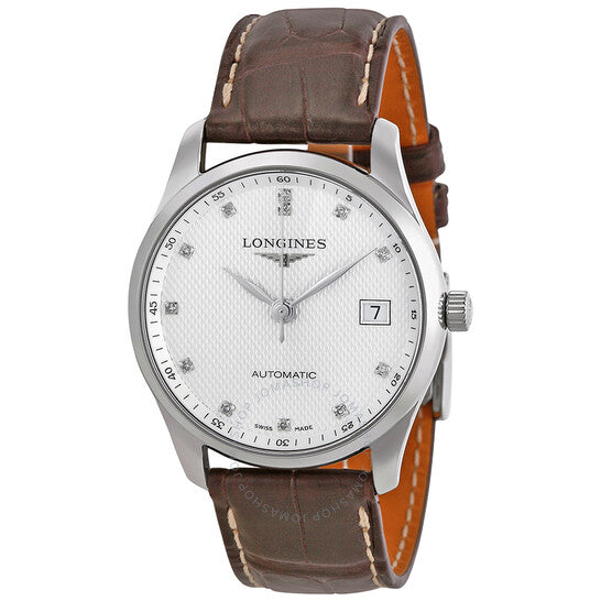 Longines, Master Austomatic Silver Dial Brown Leather Men's Watch
