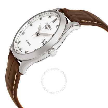 Longines, Master Austomatic Silver Dial Brown Leather Men's Watch