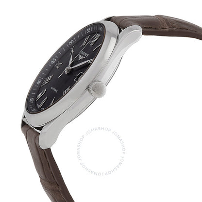 ساعة لونجين ماستر أوتوماتيكية للرجال بمينا أسود