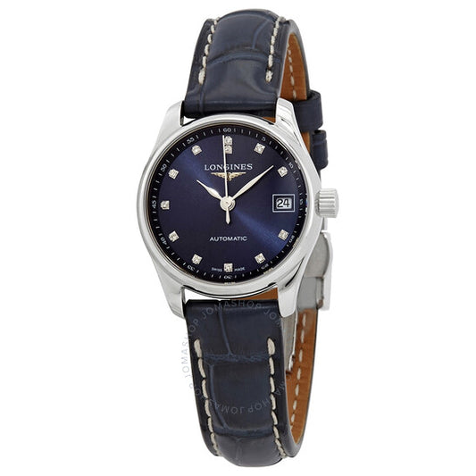 Longines, Master Automatic Diamond Blue Dial Ladies Watch