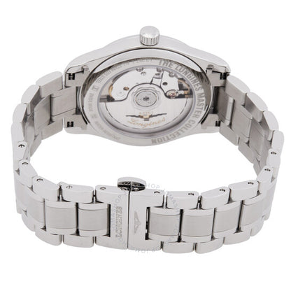 ساعة لونجين ماستر أوتوماتيكية بمينا فضي للسيدات