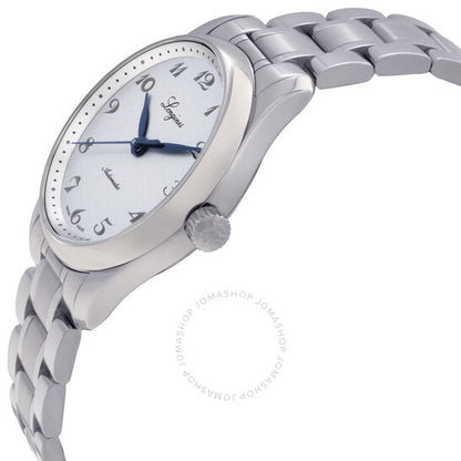 ساعة لونجين ماستر أوتوماتيكية بمينا فضي للسيدات