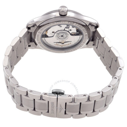 ساعة لونجين ماستر أوتوماتيكية بمينا فضي للسيدات