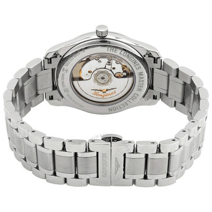 ساعة لونجين ماستر أوتوماتيكية للرجال بمينا فضي