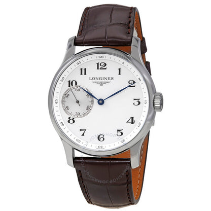 ساعة لونجين ماستر أوتوماتيكية للرجال بمينا فضي