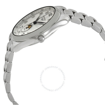 ساعة لونجين ماستر أوتوماتيك مون فايز للرجال بمينا فضي