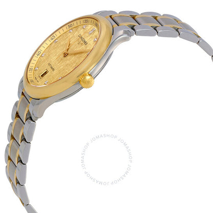 ساعة لونجين ماستر شامبانيا للرجال بمينا ألماس