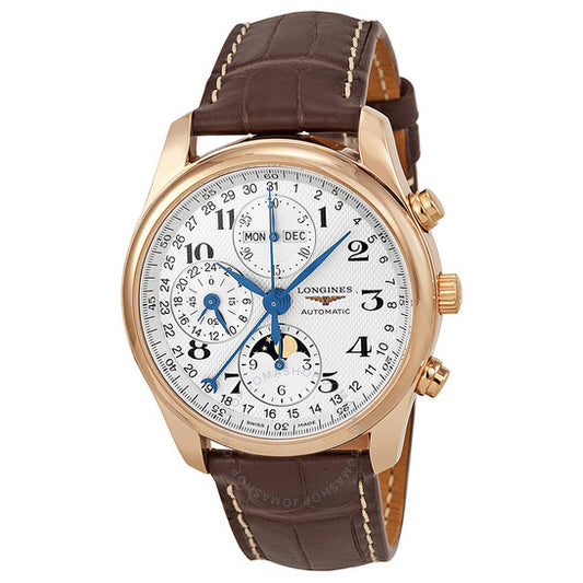Longines, Master Collection 18kt Rose Gold GMT Moonphase Automatic Chronograph Men's Watch L26738783