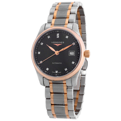 ساعة لونجين ماستر كوليكشن أوتوماتيكية للسيدات بمينا أسود
