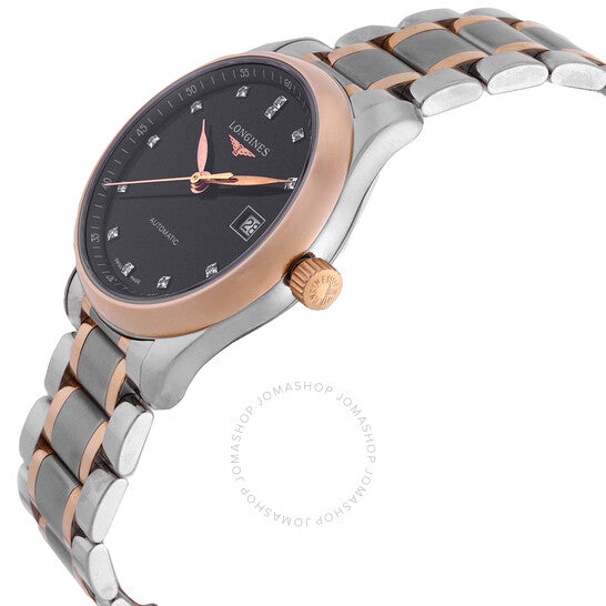 ساعة لونجين ماستر كوليكشن أوتوماتيكية للسيدات بمينا أسود