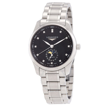Longines, Master Collection Automatic Diamond Black Dial Men's Watch