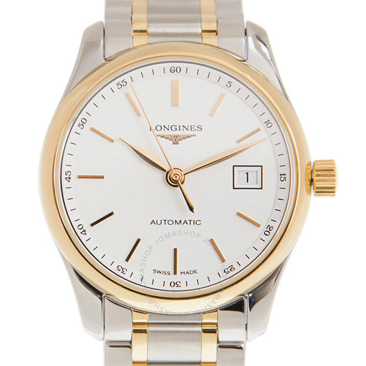 Longines, Master Collection Automatic Matt White Dial Steel and 18kt Yellow Gold Ladies Watch