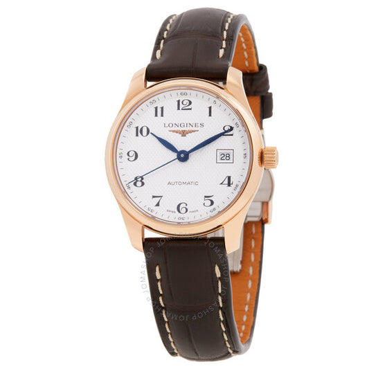 ساعة لونجين ماستر كوليكشن أوتوماتيكية للسيدات بمينا فضي