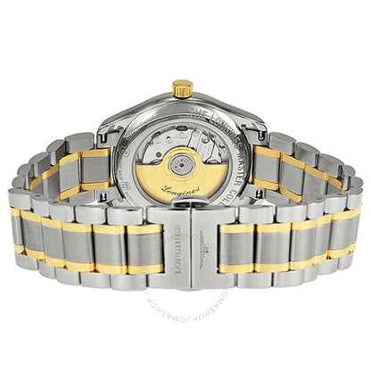 ساعة لونجين ماستر كوليكشن للسيدات بمينا بلون الشمبانيا ودرجتي اللون