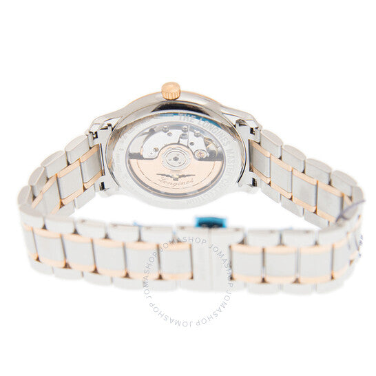 ساعة لونجين ماستر كوليكشن للرجال بمينا رمادي مرصعة بالألماس