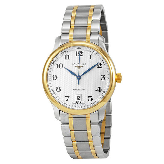 Longines, Master Collection White Dial Steel and 18kt Yellow Gold Men's Watch
