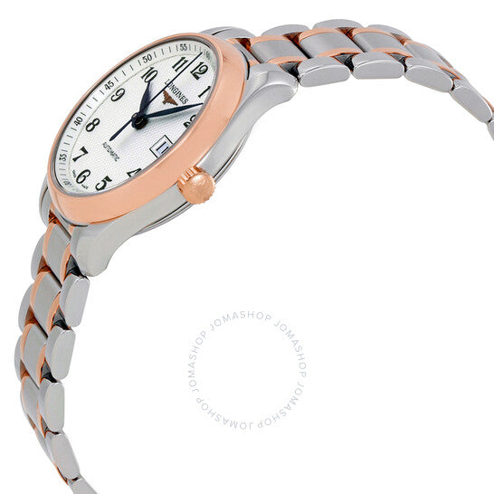 ساعة لونجين ماستر أوتوماتيكية بمينا فضي للسيدات