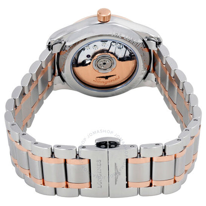 ساعة لونجين ماستر أوتوماتيكية بمينا فضي للسيدات