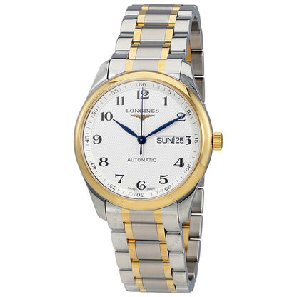 ساعة لونجين ماستر أوتوماتيكية للرجال بمينا فضي