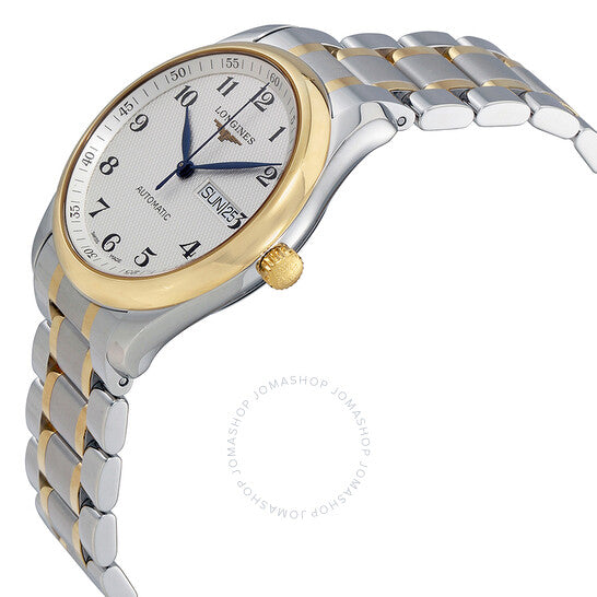 ساعة لونجين ماستر أوتوماتيكية للرجال بمينا فضي