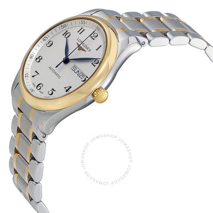 ساعة لونجين ماستر أوتوماتيكية للرجال بمينا فضي