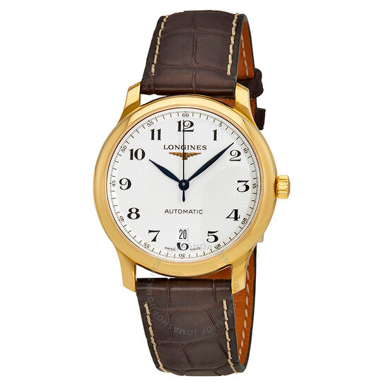 لونجين، ساعة ماستر أوتوماتيكية للرجال بمينا فضي