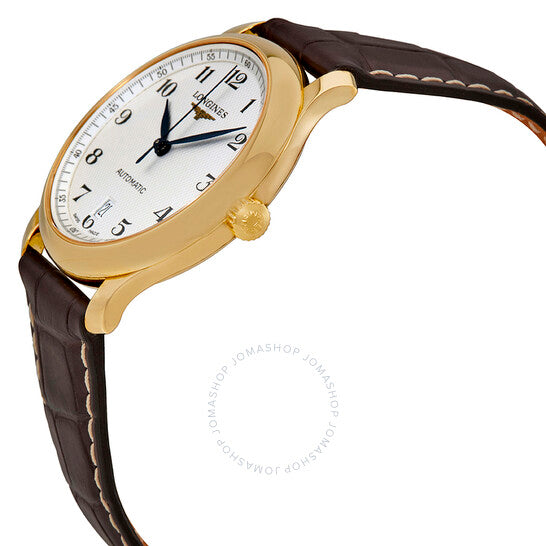 لونجين، ساعة ماستر أوتوماتيكية للرجال بمينا فضي