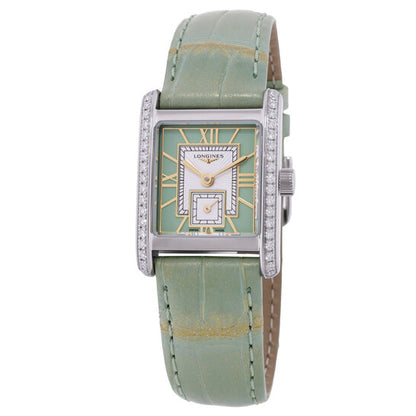 Longines, Mini Dolcevita Quartz Diamond Green Dial Ladies Watch