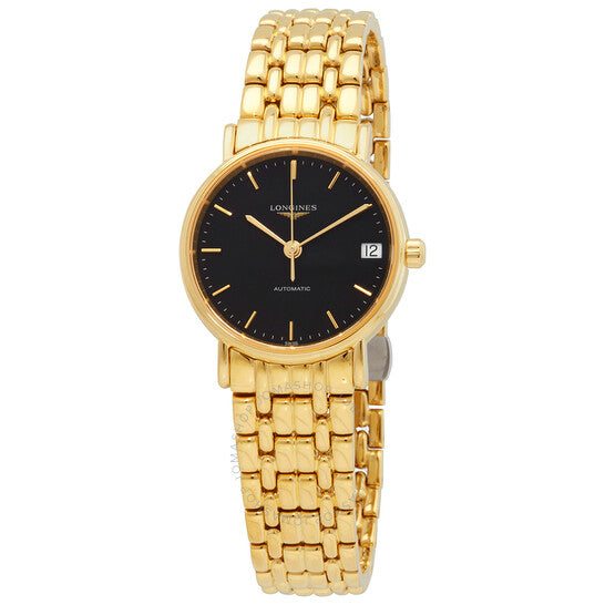 لونجين، ساعة Presence أوتوماتيكية بمينا أسود للسيدات