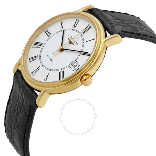 Longines, Presence Automatic Black Leather Men's Watch