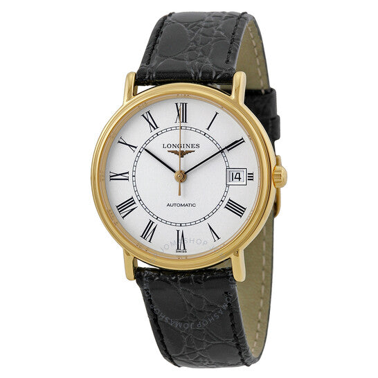 Longines, Presence Automatic Black Leather Men's Watch