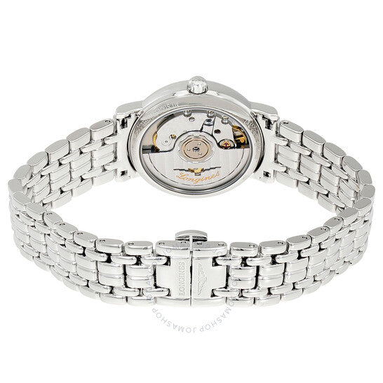 لونجين، ساعة بريسينس أوتوماتيكية للسيدات بمينا أبيض