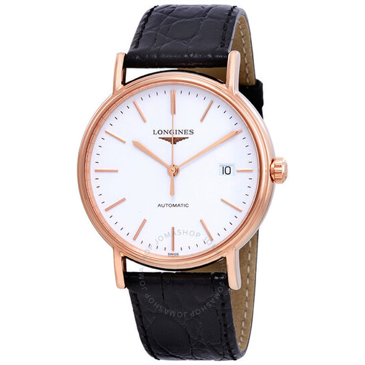 لونجين، ساعة بريسنس أوتوماتيكية للرجال بمينا أبيض