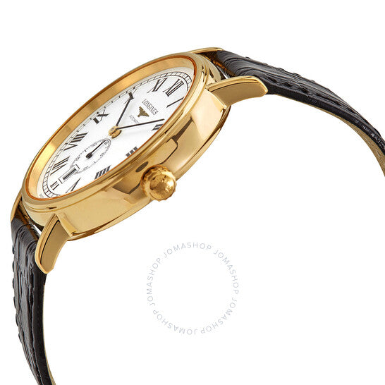 لونجين، ساعة بريسنس أوتوماتيكية للرجال بمينا أبيض