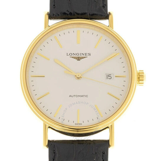 لونجين، ساعة بريسنس أوتوماتيكية للرجال بمينا أبيض