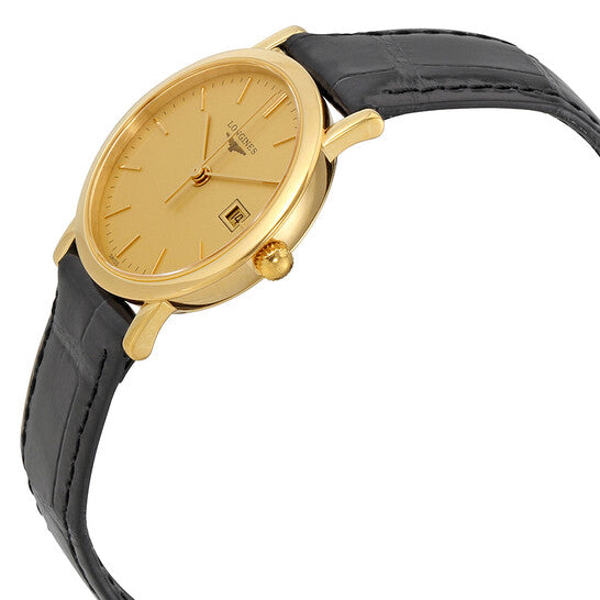 Longines, Presence Champagne Dial Ladies 18K Yellow Gold Watch