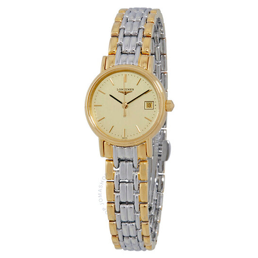 Longines, Presence Champagne Dial Ladies Two Tone Watch