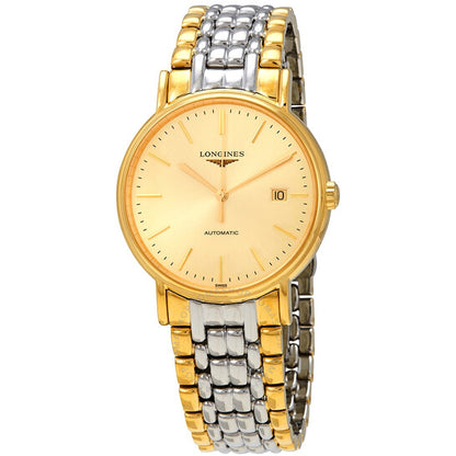 Longines, Presence Champagne Dial Men's Two Tone Watch L49212327